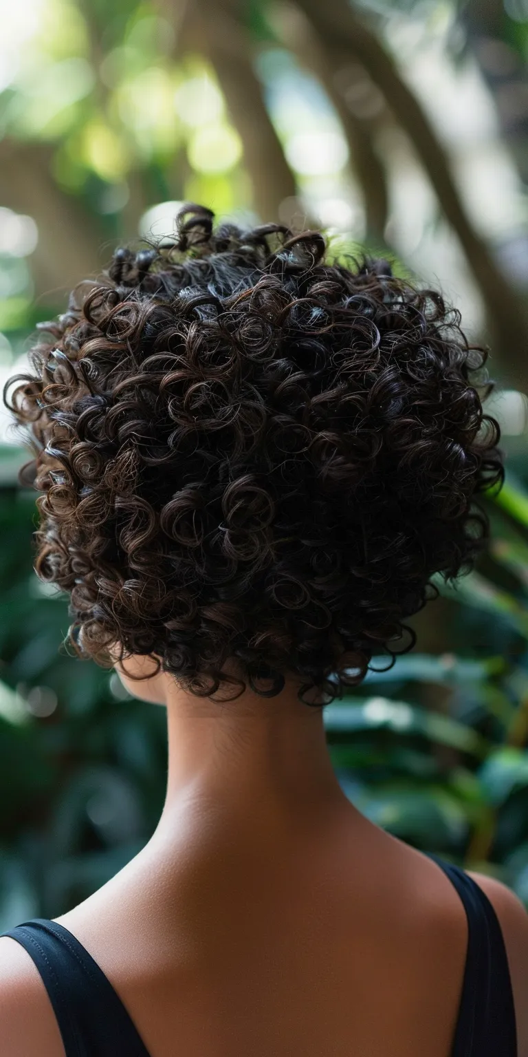 short curly hairstyles Kinky hair, Digital perm, Ringlets, Jheri curl, Curly hair