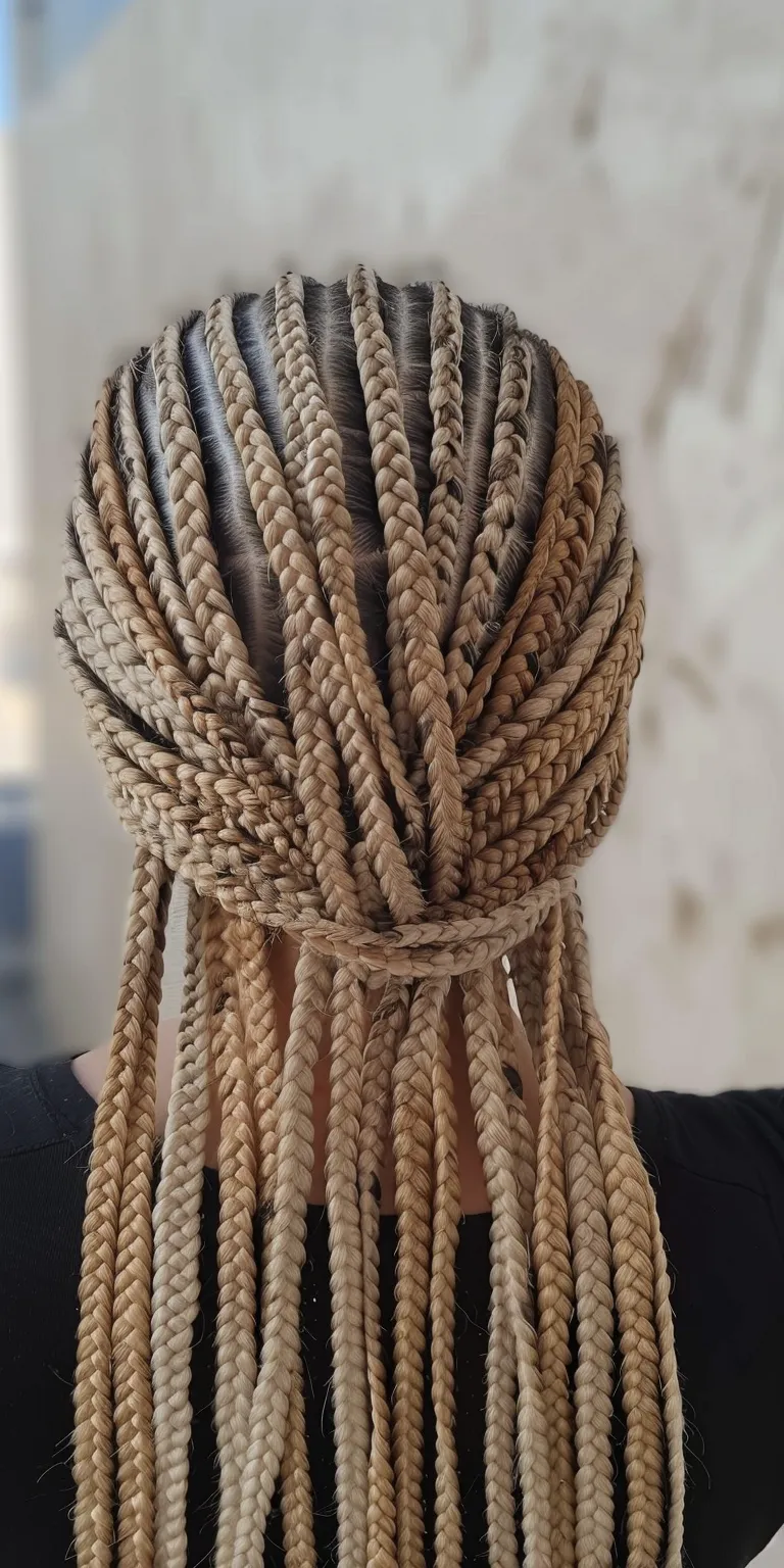 blonde box braids Hair twists, Crochet braids, Boho Waterfall French twist