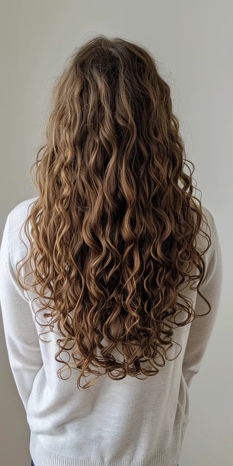 haircuts for long curly hair Ringlets, Digital perm, Layered hair, Curly Waterfall braids