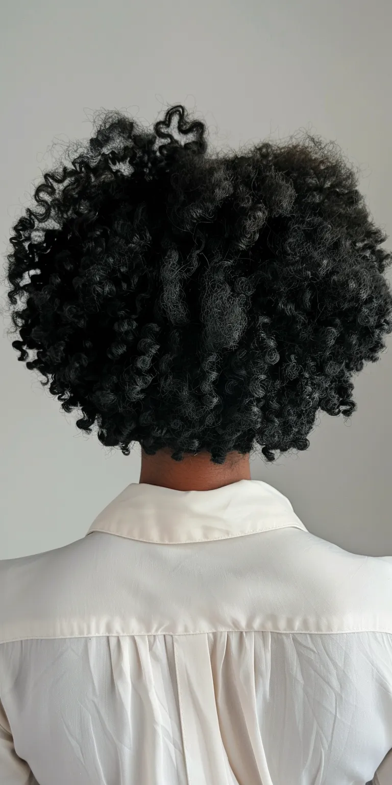 natural curly hairstyles Afro puffs, Digital perm, Kinky hair, Asymmetric cut, Jheri curl