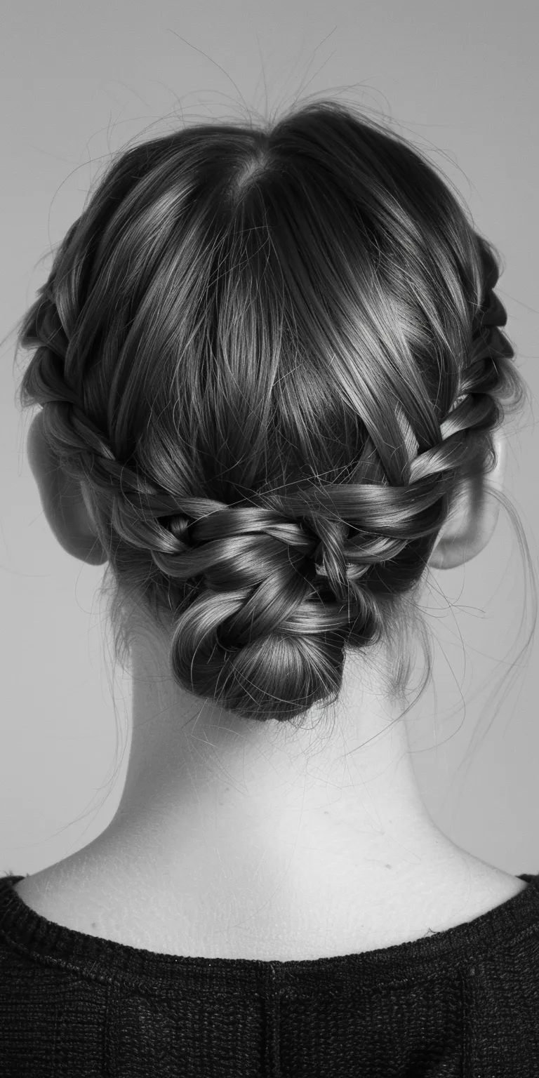 front braid hairstyle French braid, Milkmaid Chignon, Waterfall braids, Braid