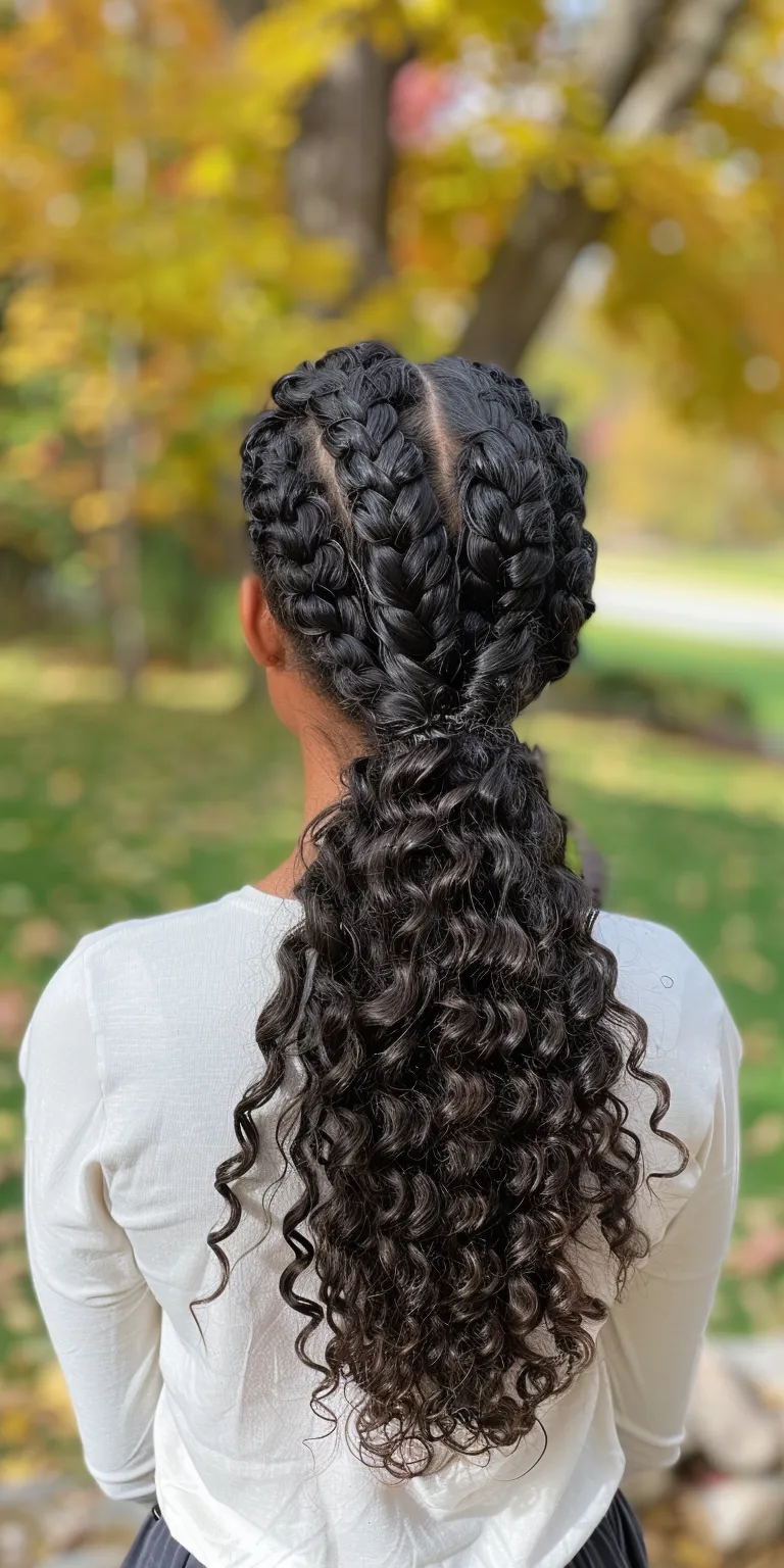 shoulder length knotless braids Waterfall braids, Boho Hair twists, Crochet French braid