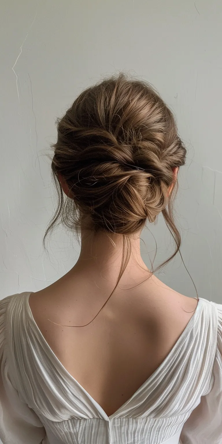 cute and easy hairstyles Updo, Chignon, French twist, braid, Braid