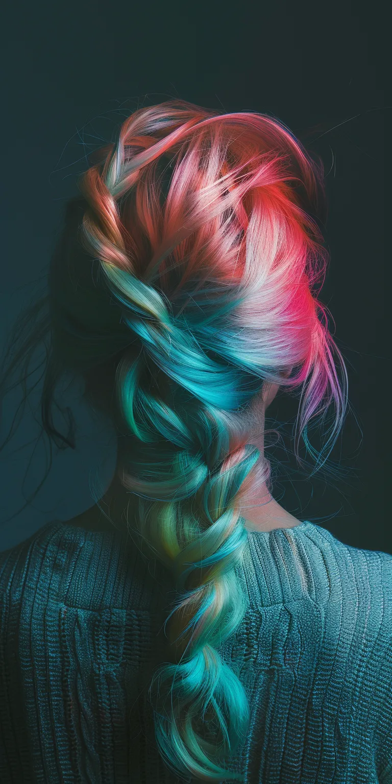 hair styles and colors French braid, Braid, Waterfall braids, Feathered hair, Mermaid