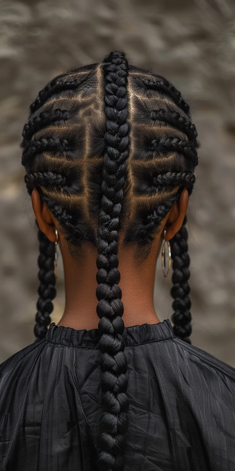 black braided hairstyles Hair twists, Cornrows, French twist, Waterfall braids, Braid