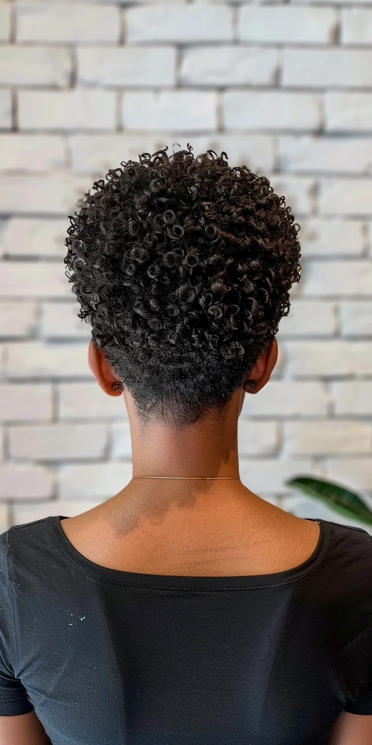 big chop hairstyles Digital perm, Short brush cut, Asymmetric Professional French twist