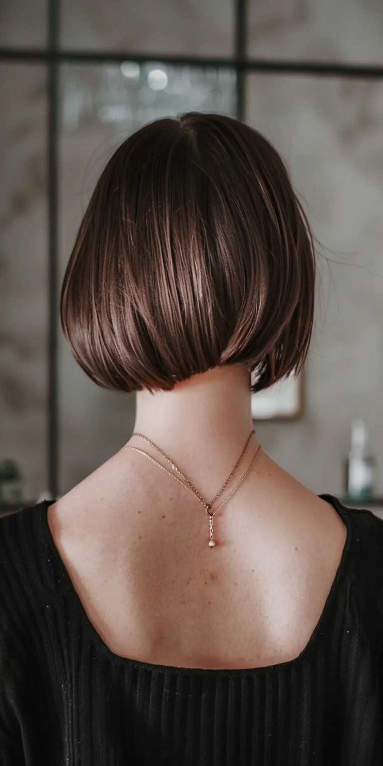 short haircuts for thin hair Asymmetric cut, Chignon, Layered hair, Bob Tonsure