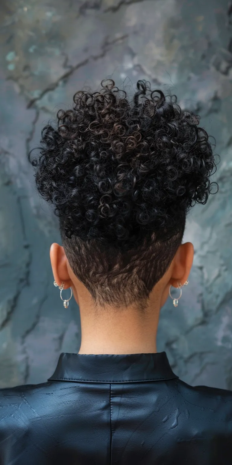 slick back fade Digital perm, Asymmetric cut, Short brush Pompadour, Kinky hair