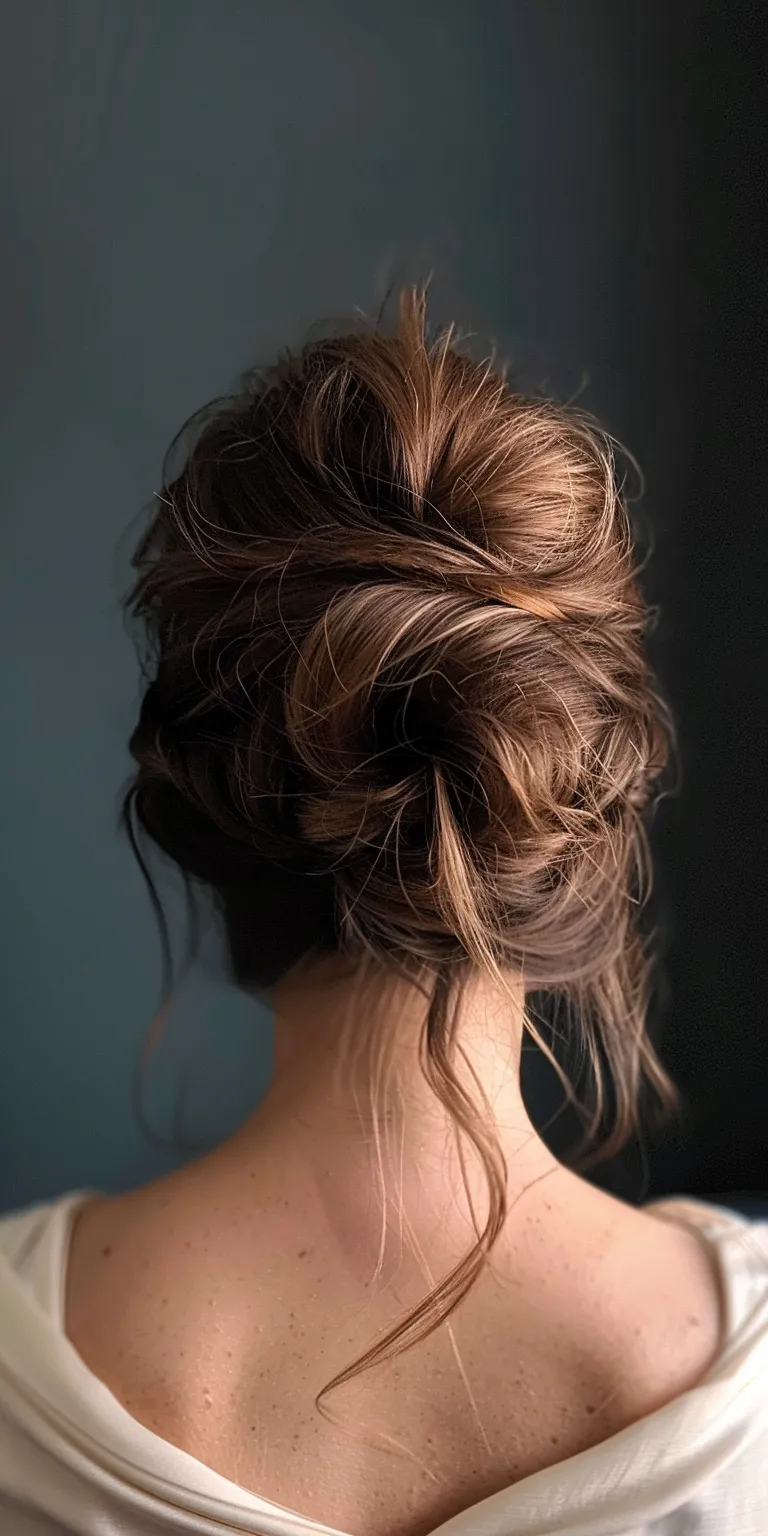 half bun hairstyle Updo, Chignon, Ballerina bun, French twist, Layered hair