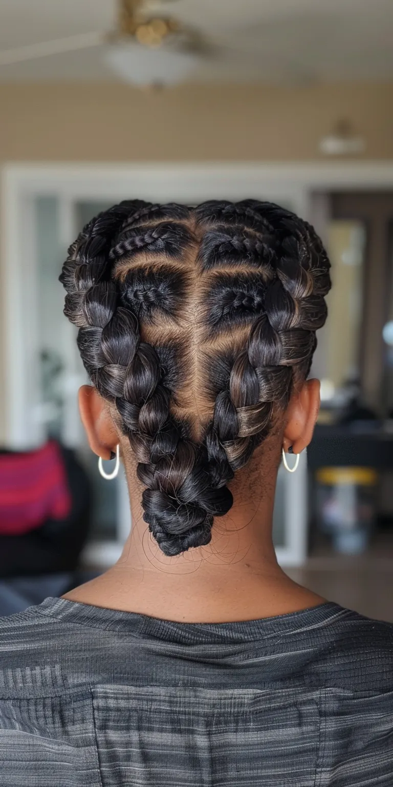 knotless goddess braids Waterfall braids, French twist, Hair twists, braid, Updo