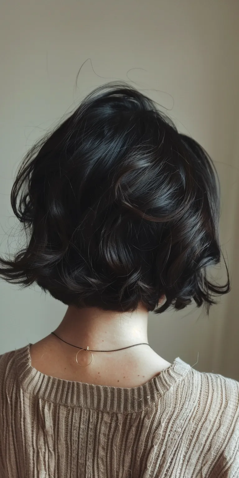 simple hair styles Updo, Asymmetric cut, Chignon, Layered hair, Digital perm