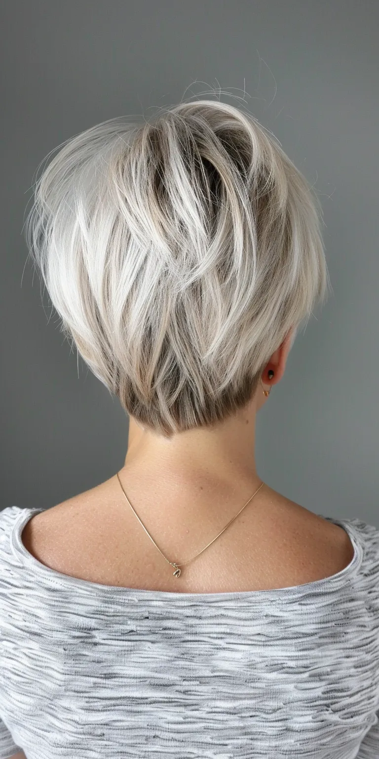 short hairstyles for fine hair over 60 Asymmetric cut, Pixie Layered hair, Feathered Short brush cut