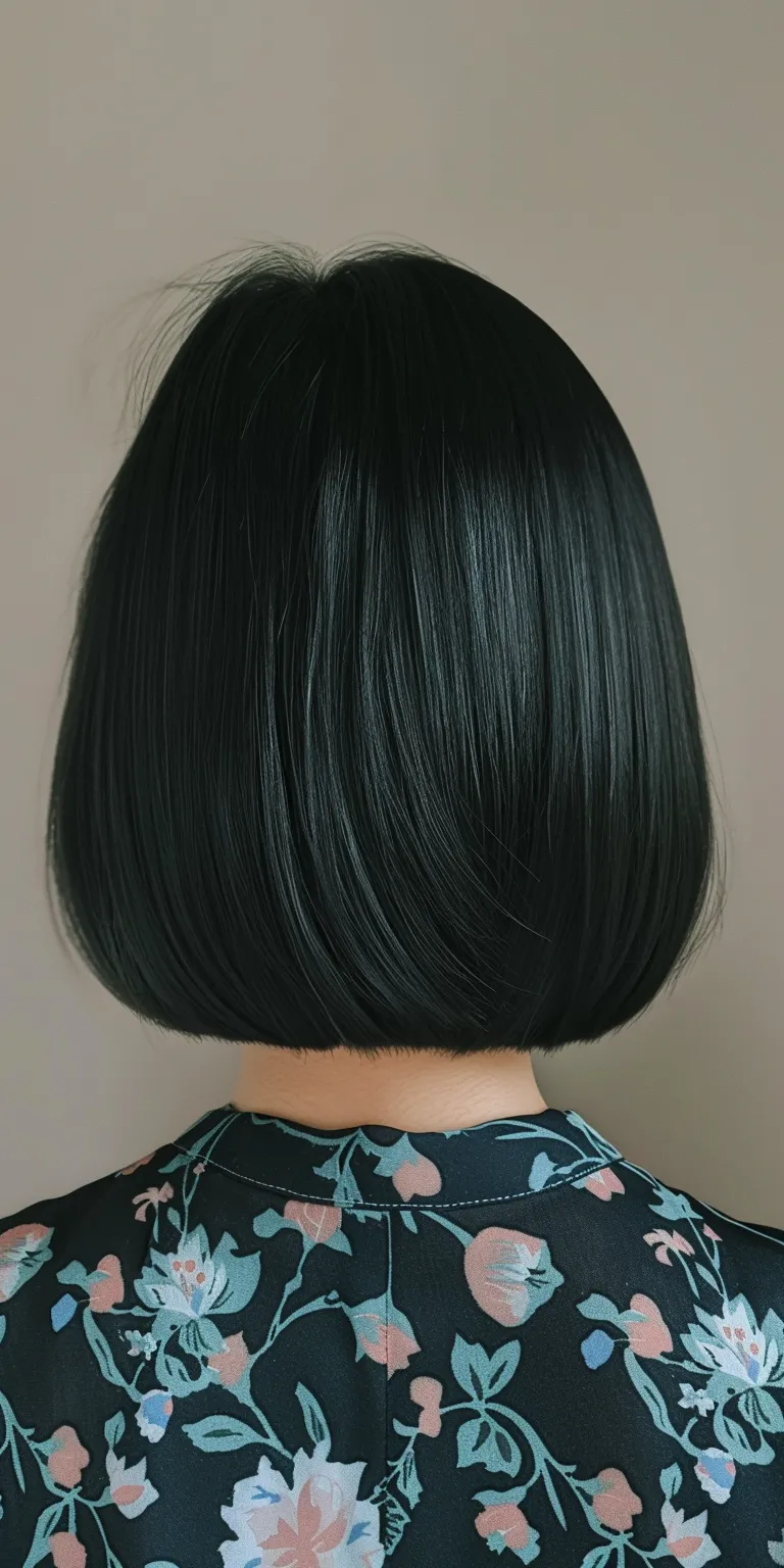 mid length bob Asymmetric cut, Japanese women's hairstyles, Bob Hime Butterfly haircut