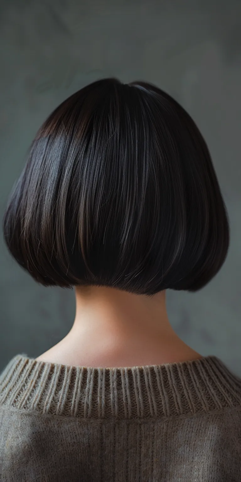 short hairstyles with bangs Asymmetric cut, Bob Japanese women's hairstyles, Short brush Butterfly haircut