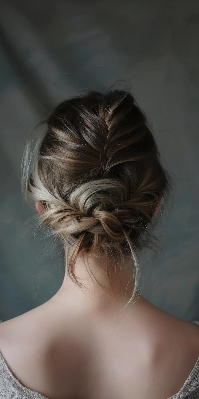 up do hair styles Chignon, Updo, French braid, twist, Braid