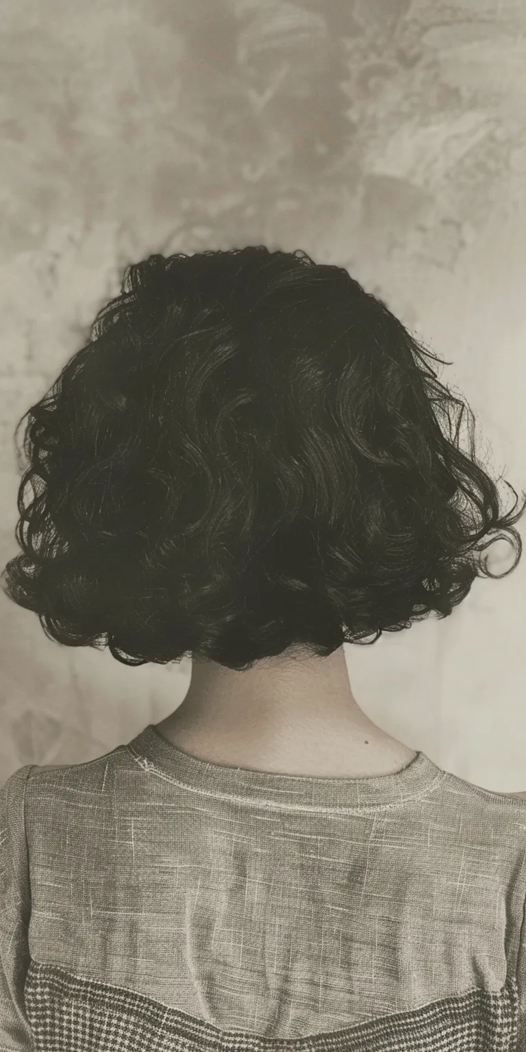 short curls Digital perm, Ringlets, Japanese women's hairstyles, Asymmetric cut, Milkmaid braid