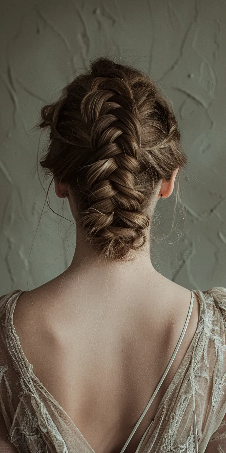 women hair styles French braid, Milkmaid Braid, Waterfall braids, Updo