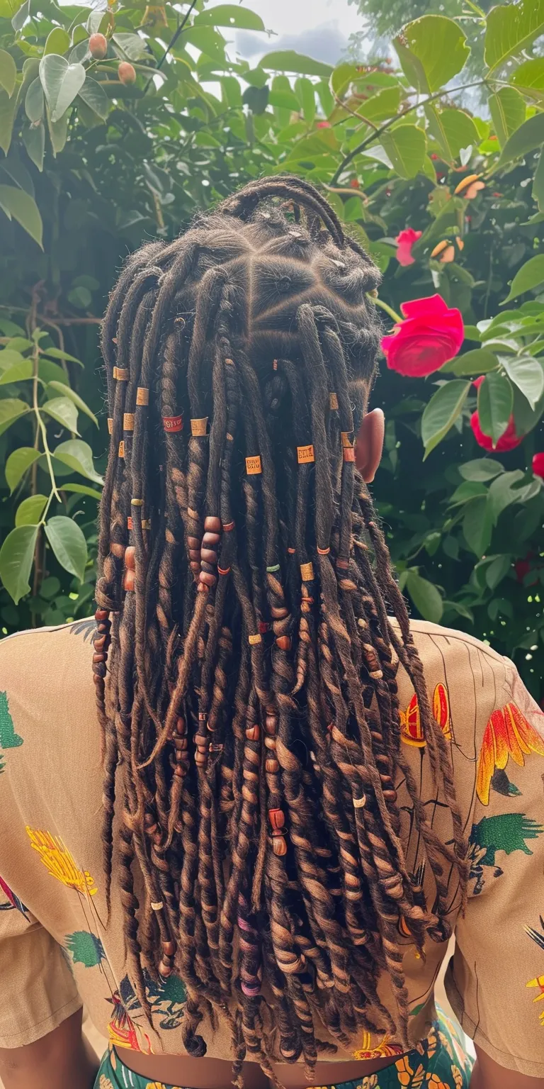 long butterfly locs Dreadlocks, Hair twists, Cornrows, Crochet braids, Waterfall braids