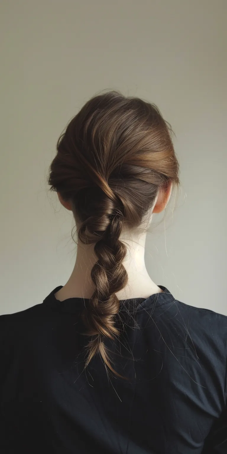 hairdo simple French braid, Milkmaid Braid, Waterfall braids, Updo