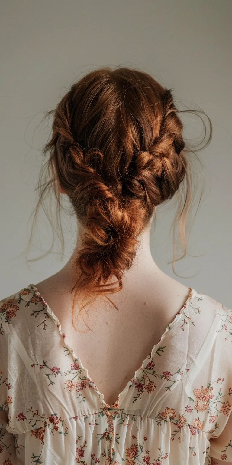 greasy hairstyles Milkmaid braid, French Braid, Updo, Chignon