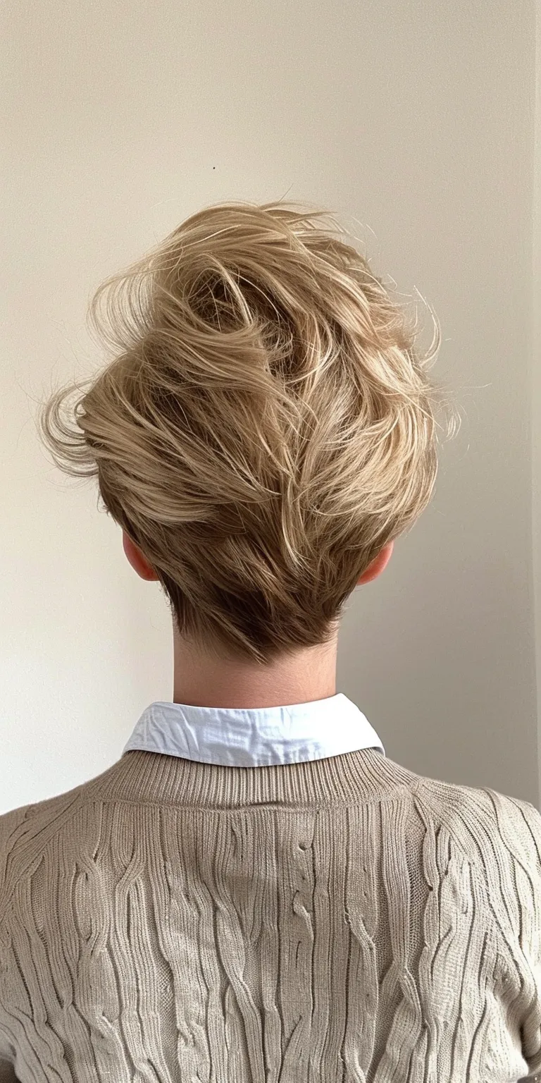 ideas for short hair styles Asymmetric cut, Short brush French twist, Updo, Layered