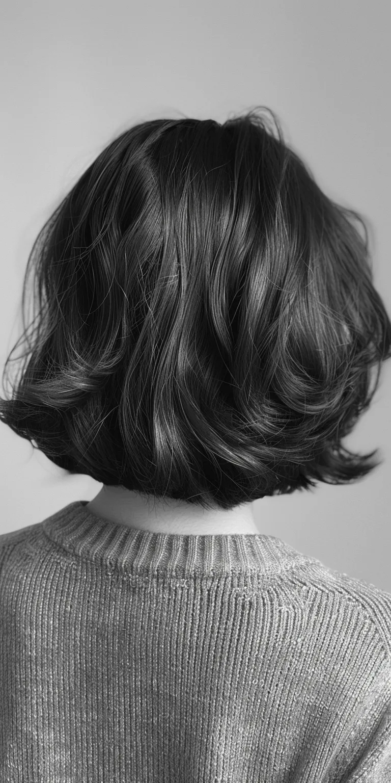 below shoulder length haircuts Asymmetric cut, Bob Chignon, Finger wave, Short brush cut