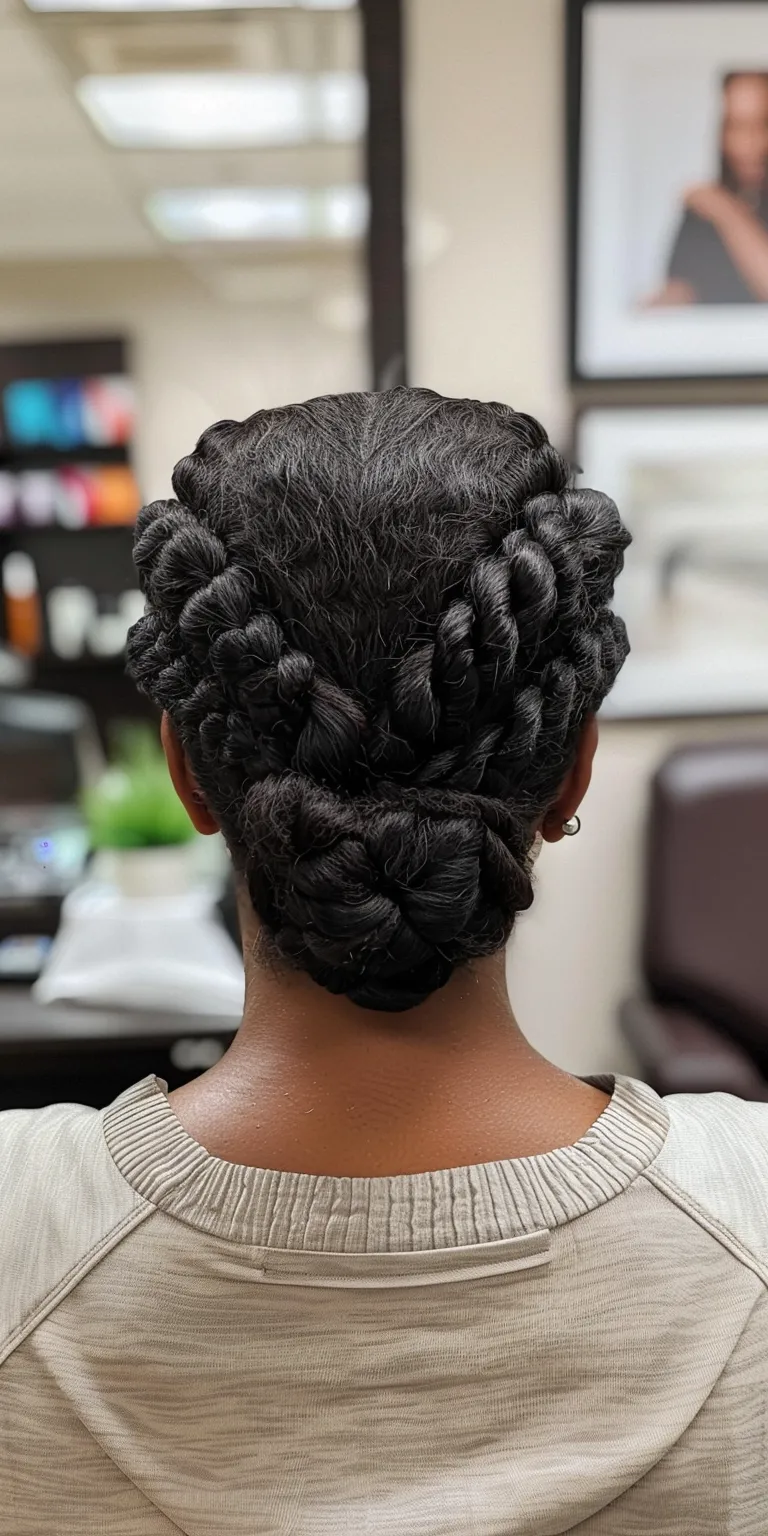 loc n twist gel French twist, Waterfall braids, Milkmaid braid, Updo, Hair twists