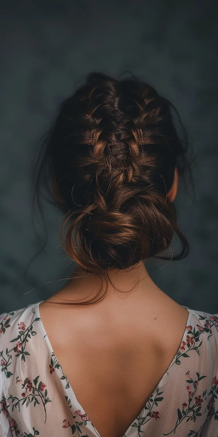 new hairstyles female French braid, Milkmaid Updo, Chignon, Braid