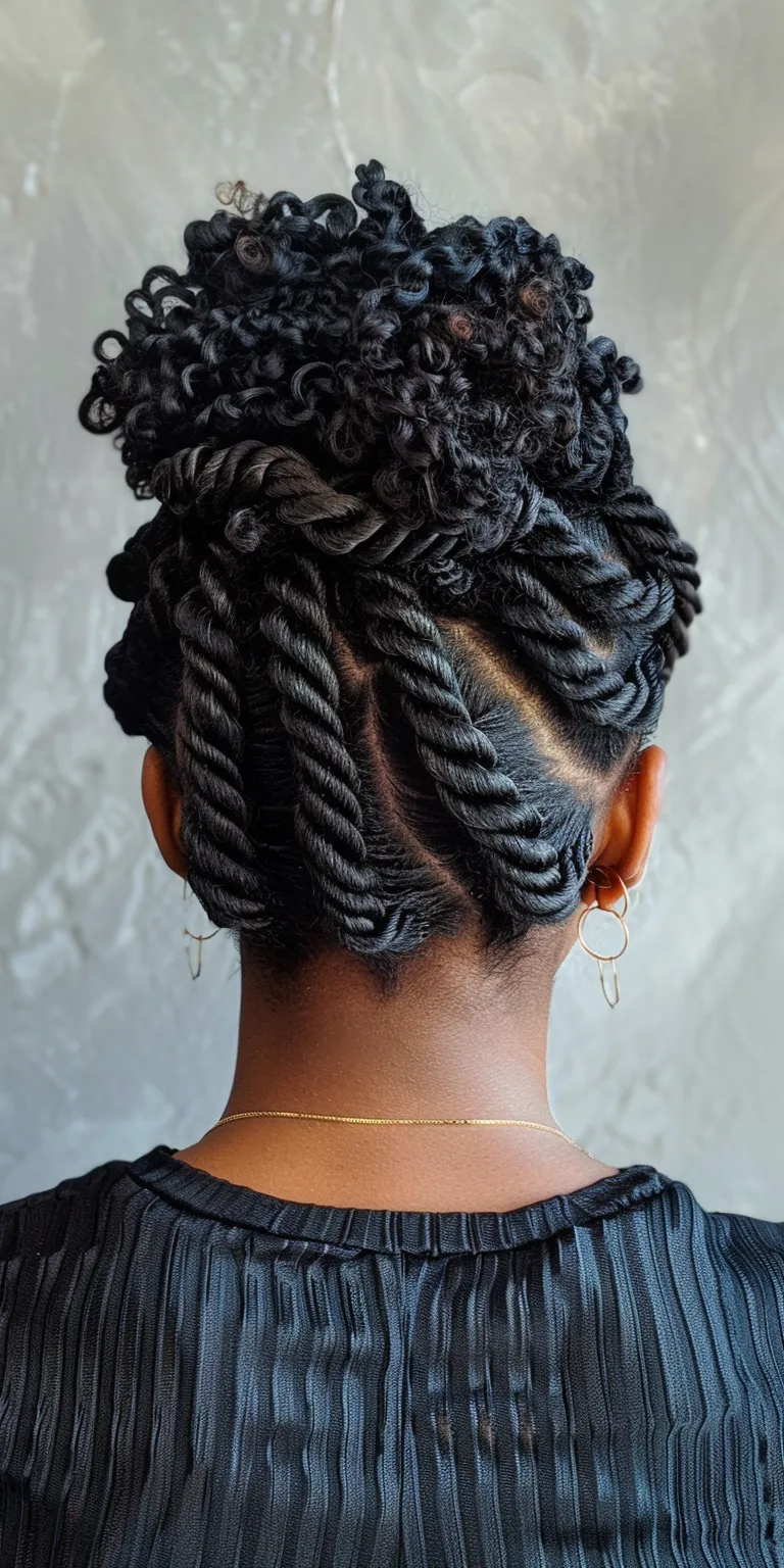 twist out Waterfall braids, Hair twists, Crochet Boho French