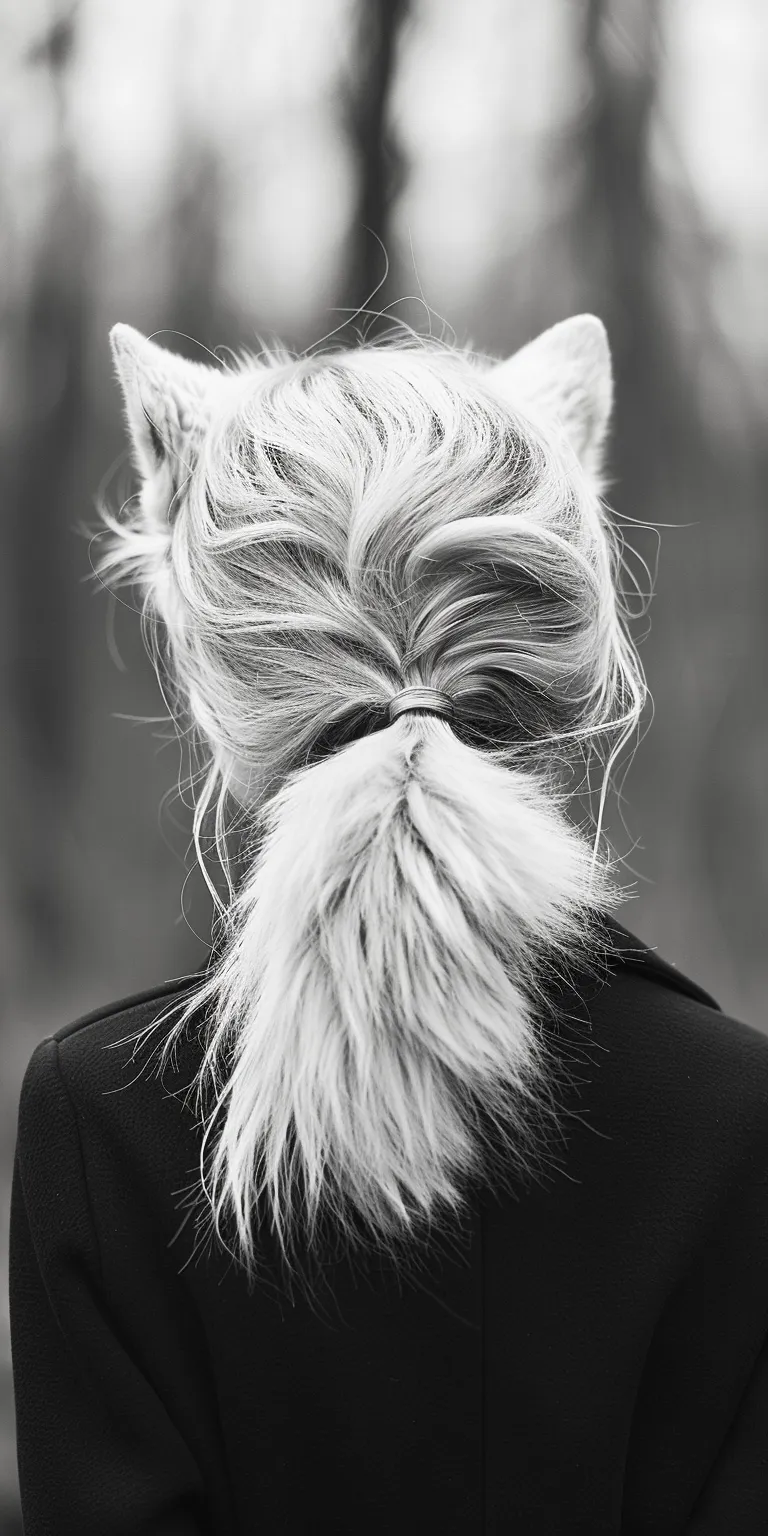 wolf hairstyle Feathered hair, Bouffant, Chignon, Ballerina bun, Pompadour