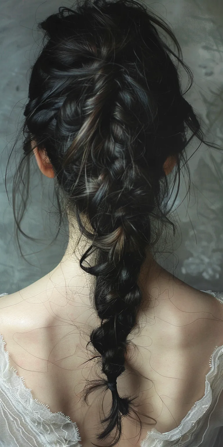 thread hairstyles French braid, Waterfall braids, Braid, Milkmaid Chignon