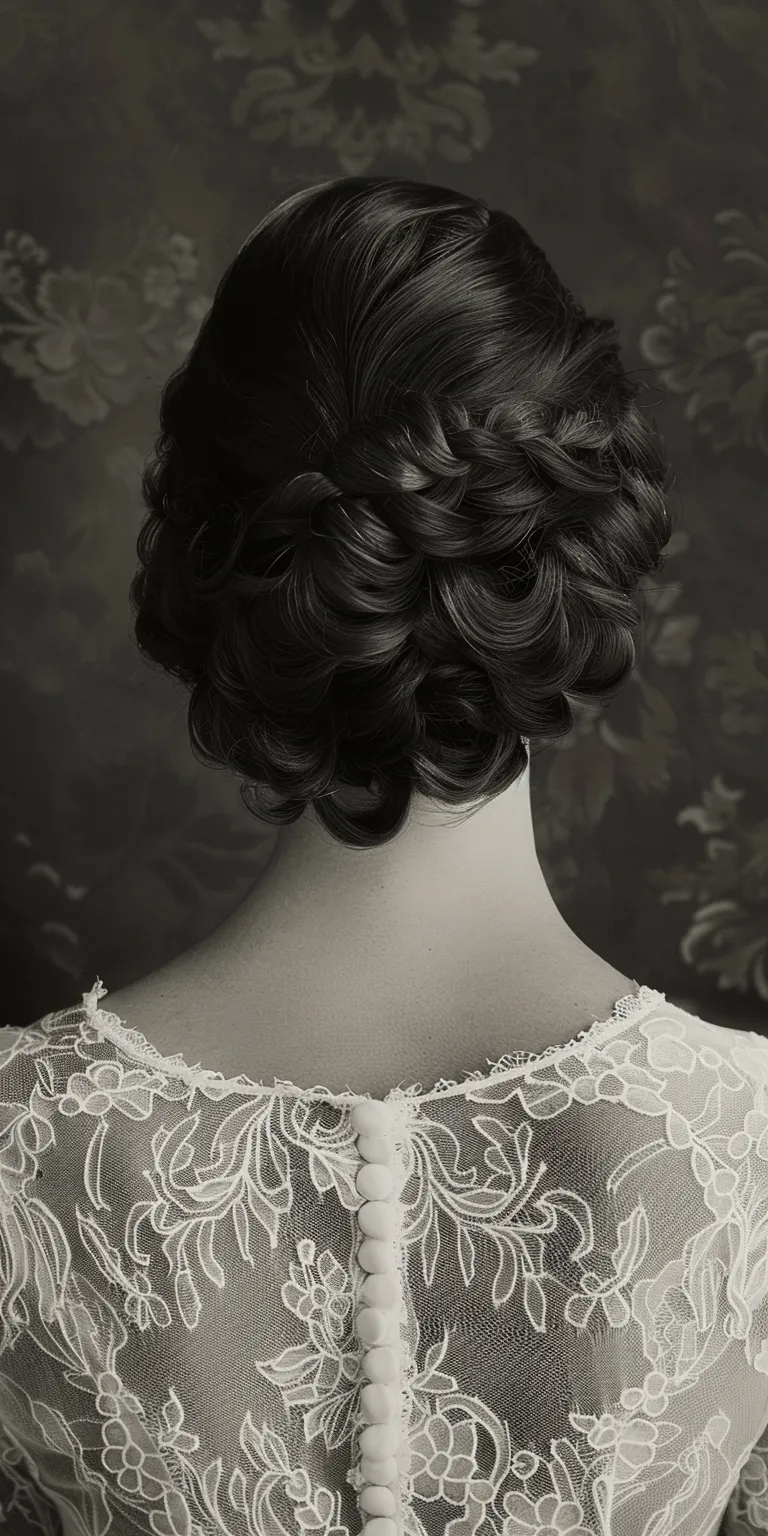 flapper hairstyles Updo, Milkmaid braid, Chignon, Finger wave, Historical Christian