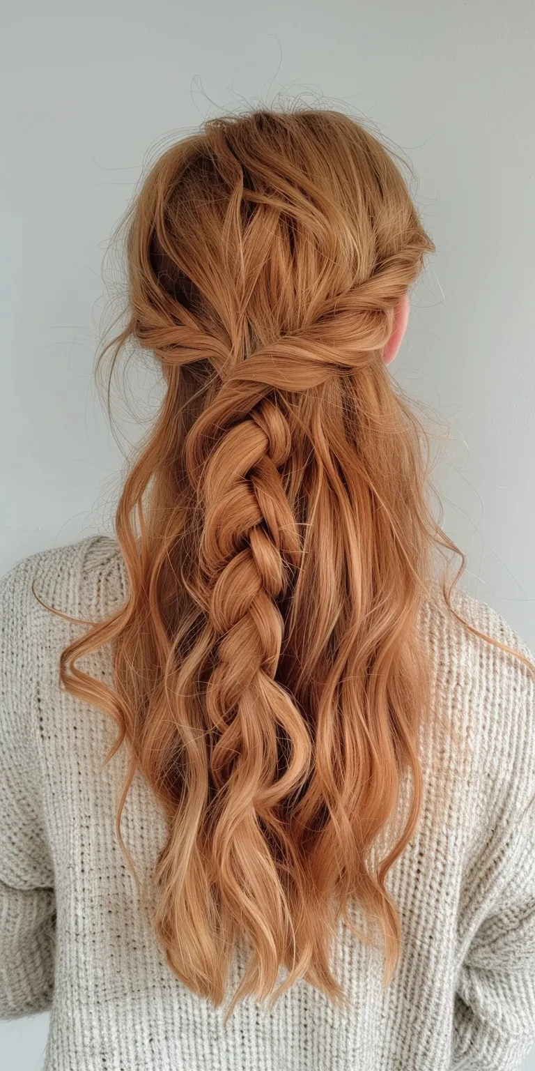 aesthetic hairstyles Waterfall braids, Braid, French braid, Boho Hair twists