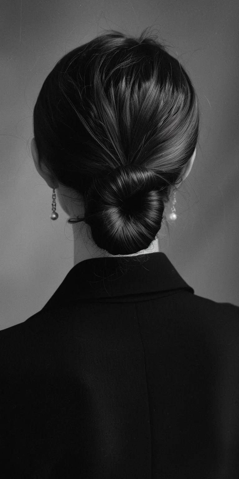 slick back bun Chignon, Updo, French twist, Ballerina bun, Ponytail