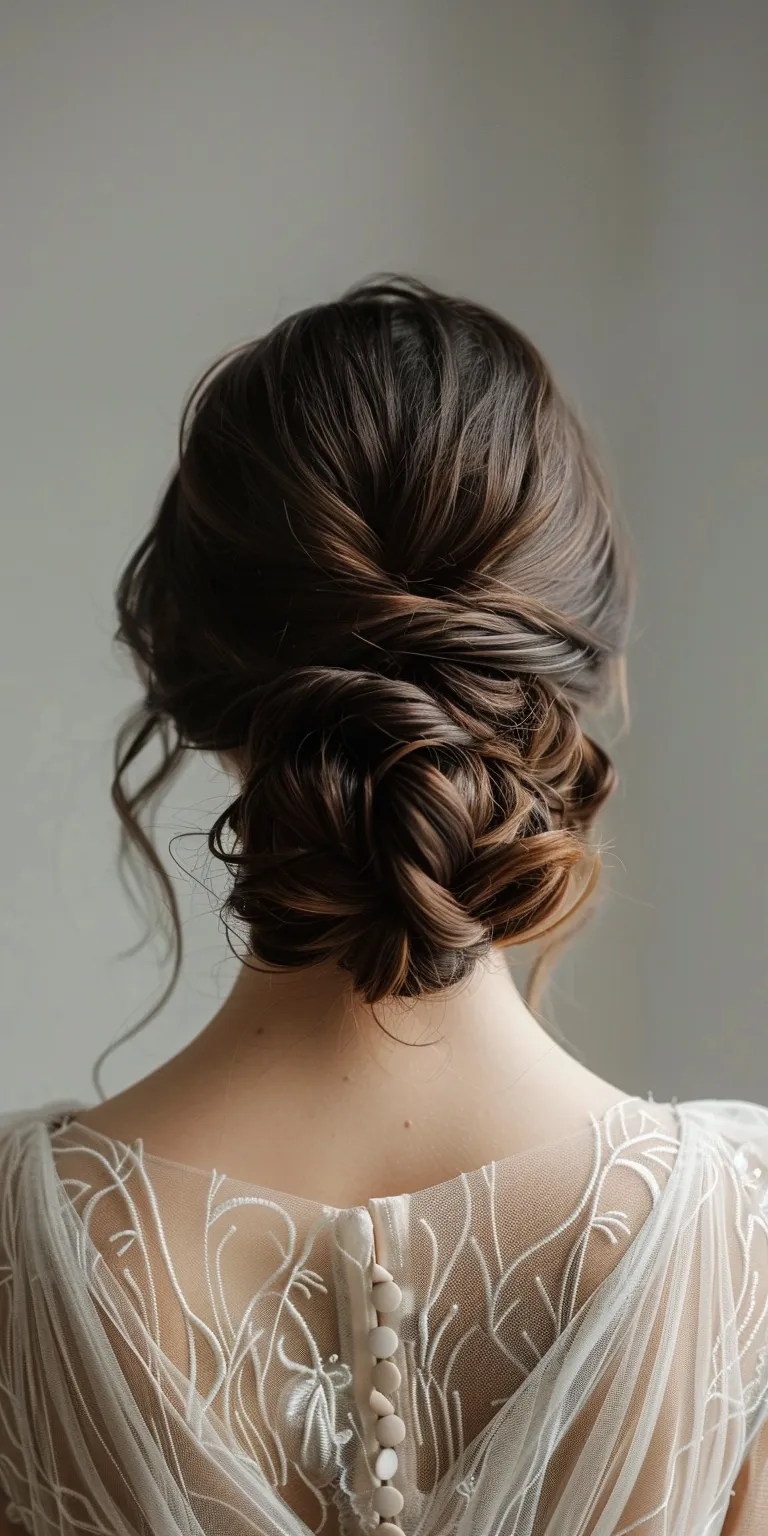 updo hairstyles for long hair Updo, Chignon, Milkmaid braid, Waterfall braids, French braid