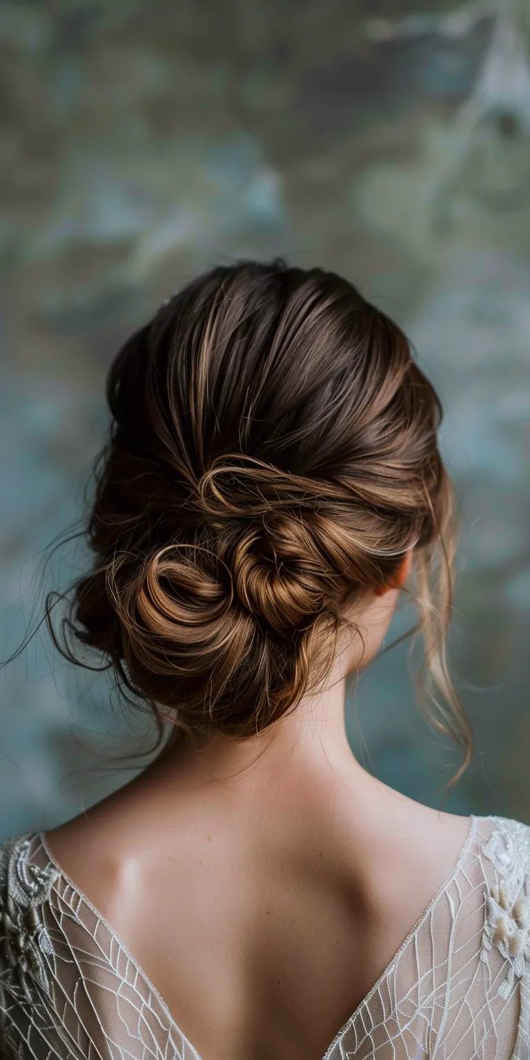 low bun hairstyles Updo, Chignon, French twist, Milkmaid braid, Ballerina