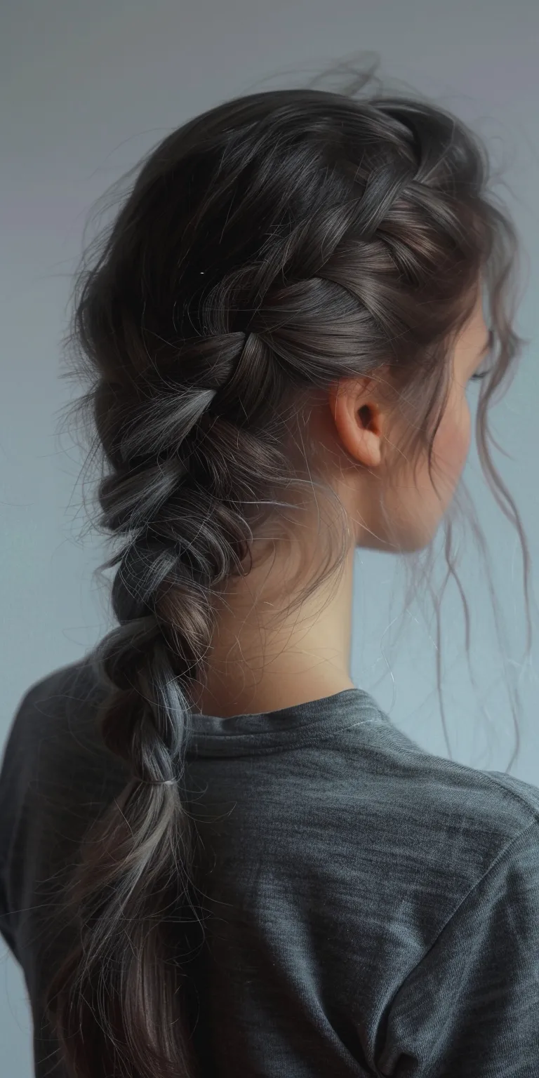 side braid French braid, Waterfall braids, Braid, Milkmaid Boho braids