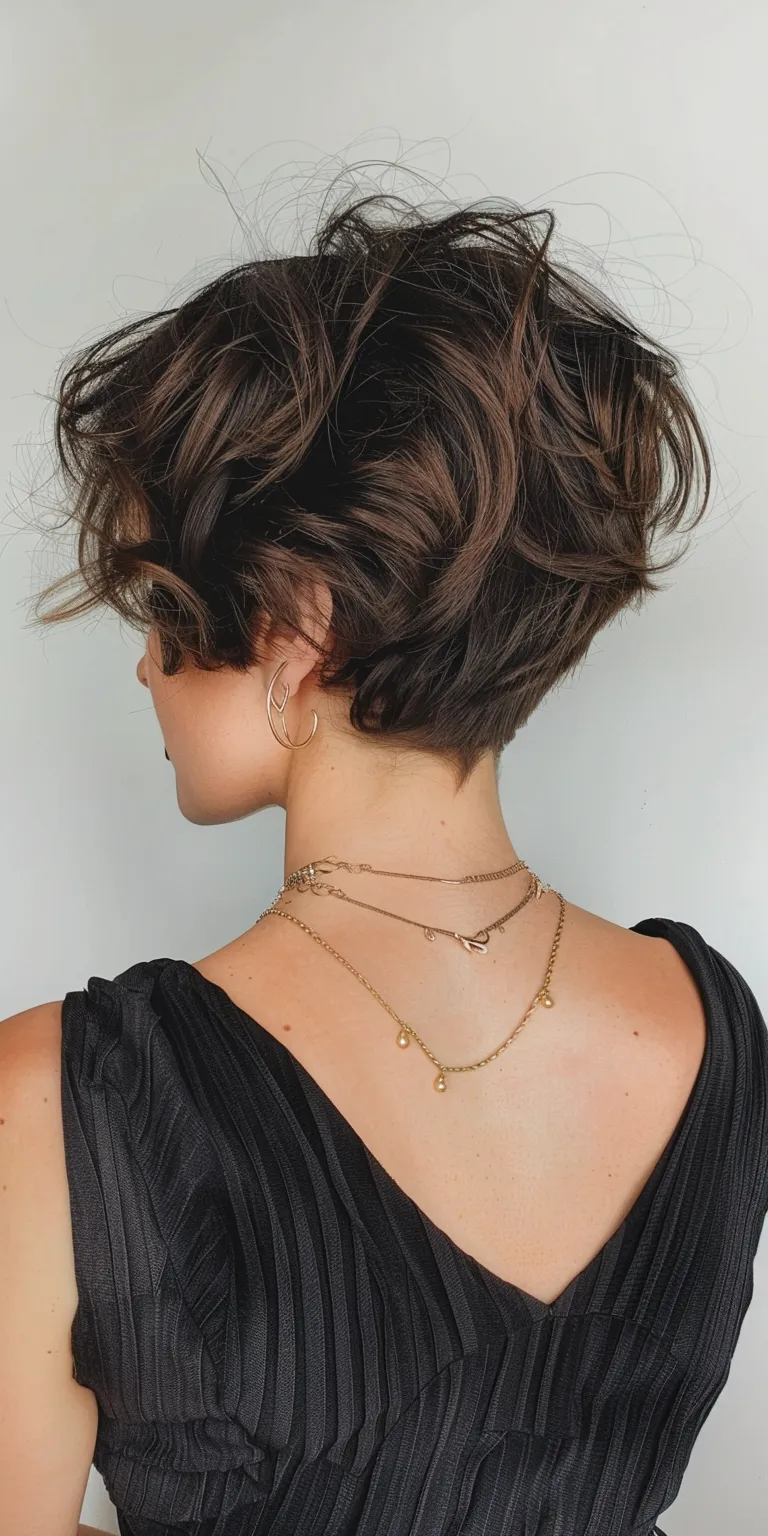 chola hairstyles Asymmetric cut, Updo, Chignon, Layered hair, Pixie cut