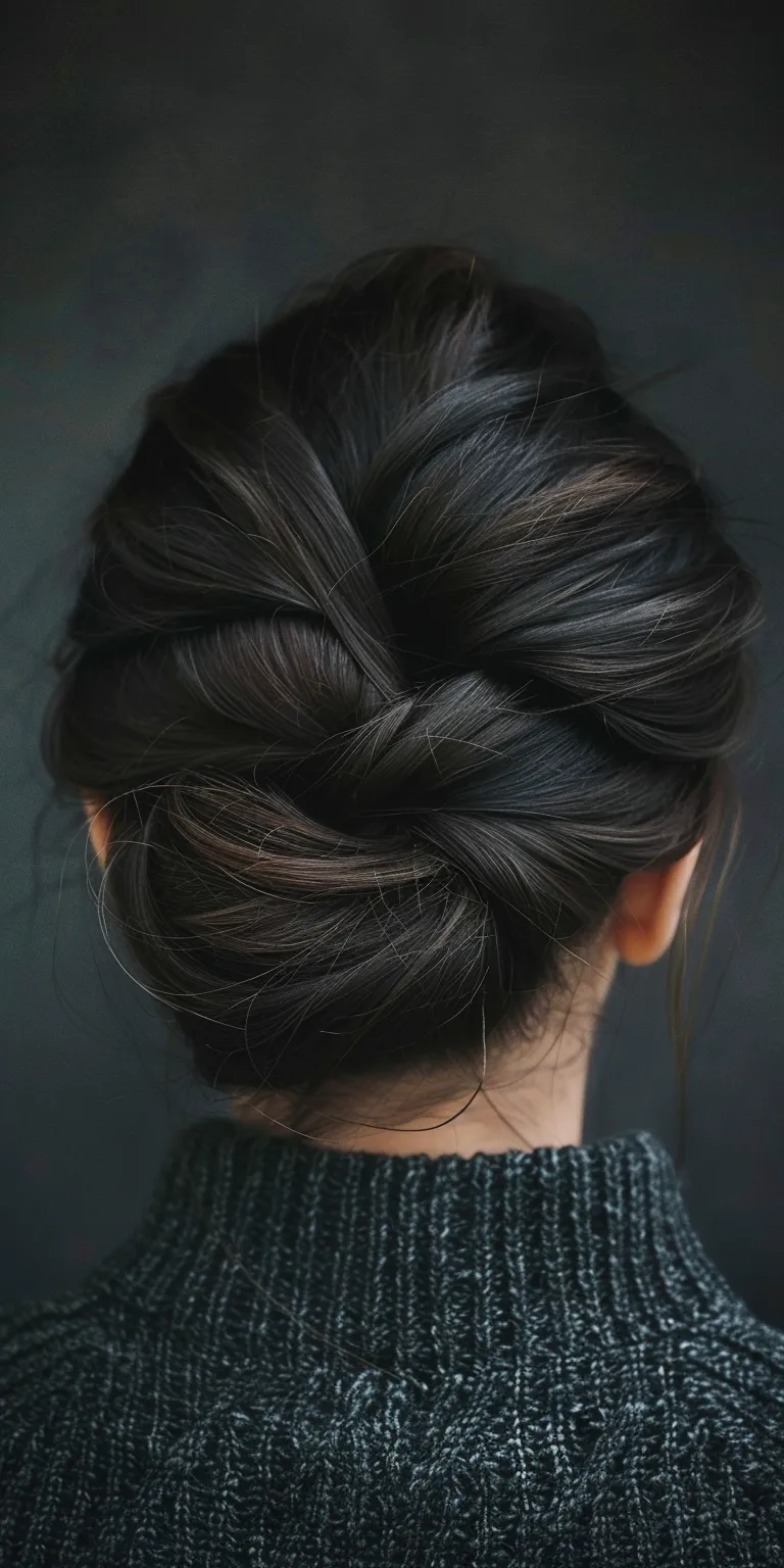 greasy hair styles Chignon, Updo, French twist, braid, Ballerina bun