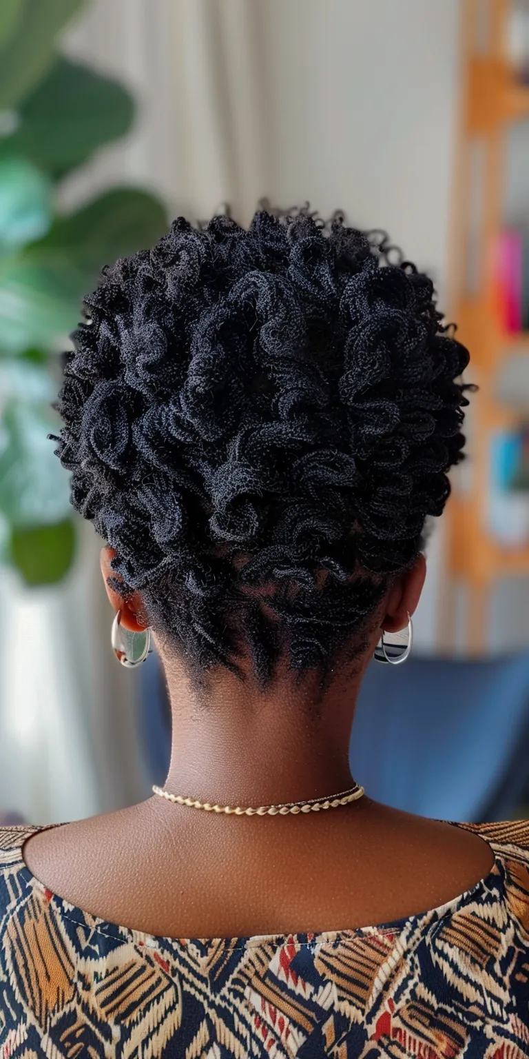 protective hairstyles for natural hair French twist, Kinky hair, Hair twists, Digital perm, Crochet braids