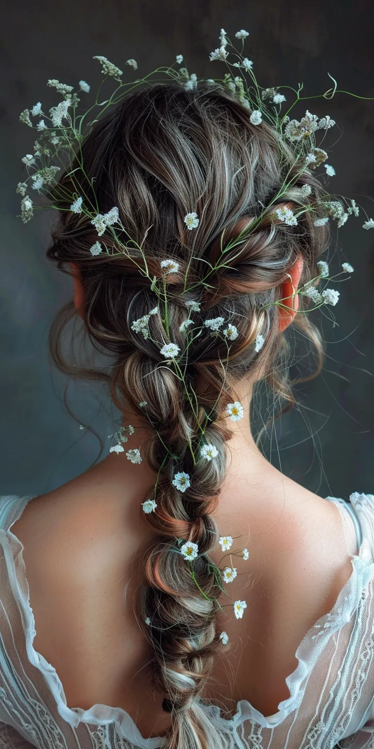 fairy hairstyles Milkmaid braid, Boho braids, Updo, Waterfall Layered hair