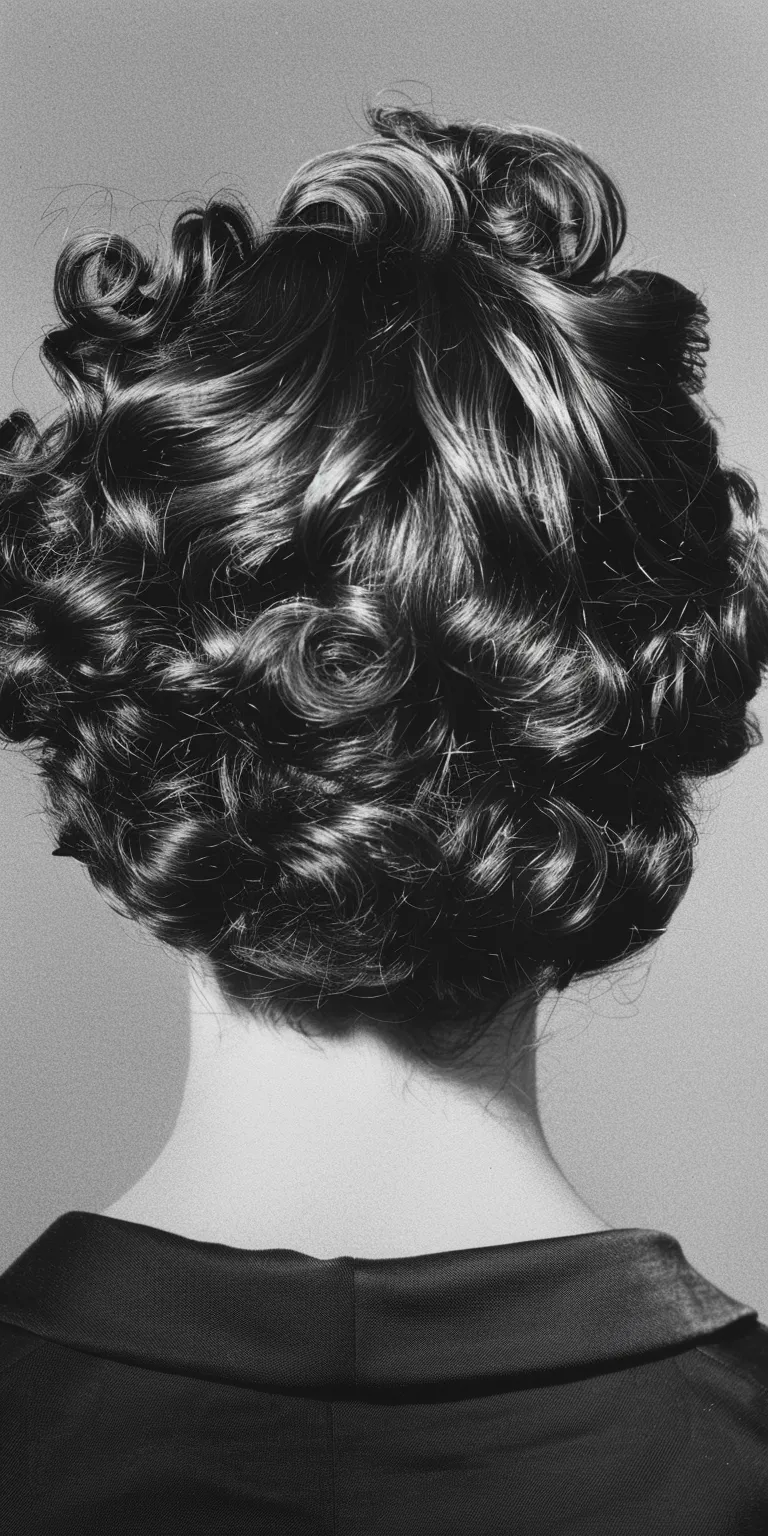 70s hairstyles Finger wave, Chignon, Milkmaid braid, Updo, Bouffant