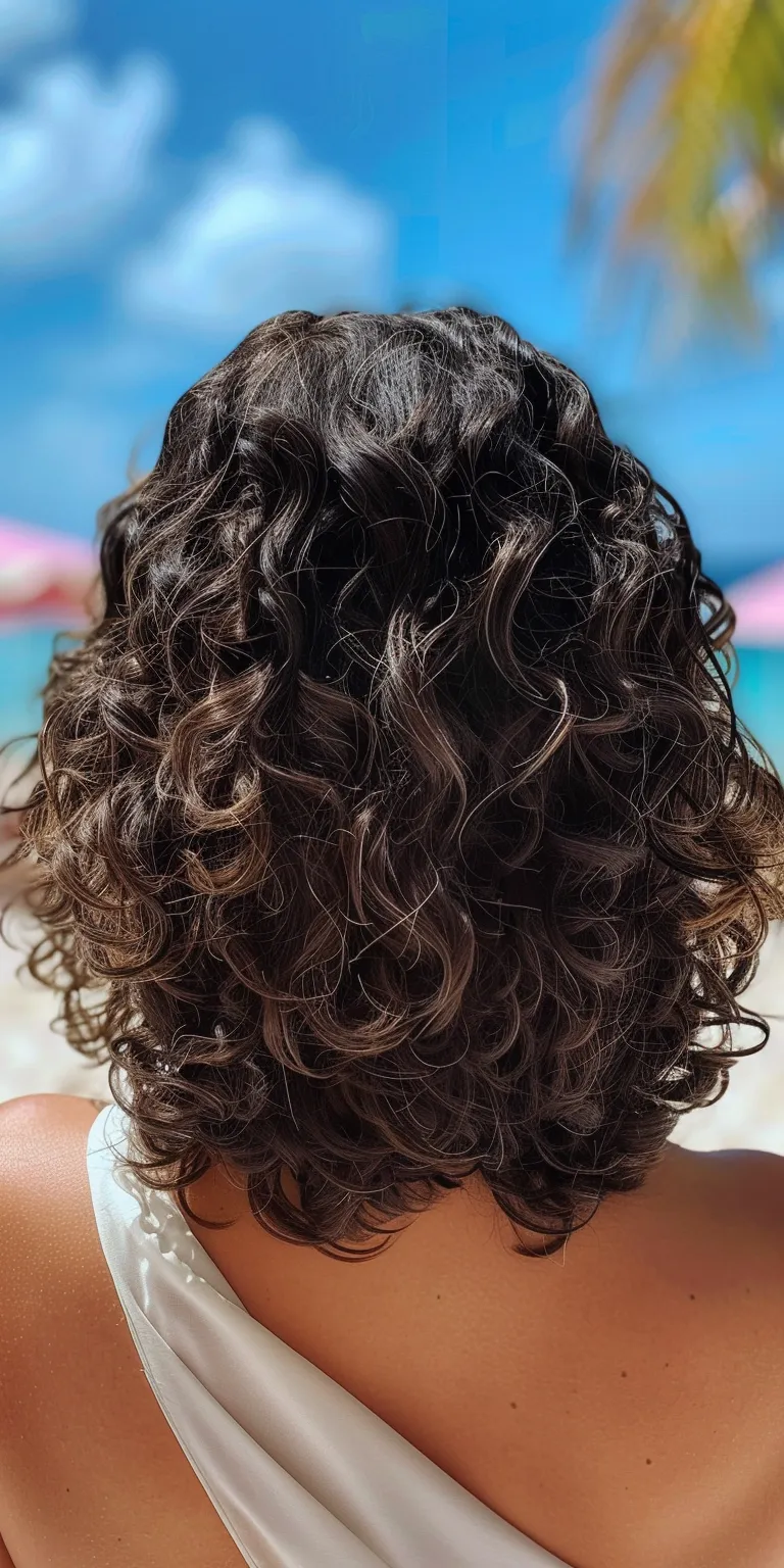 vacation hairstyles Ringlets, Digital perm, Curly hair, Kiss curl, Layered hair