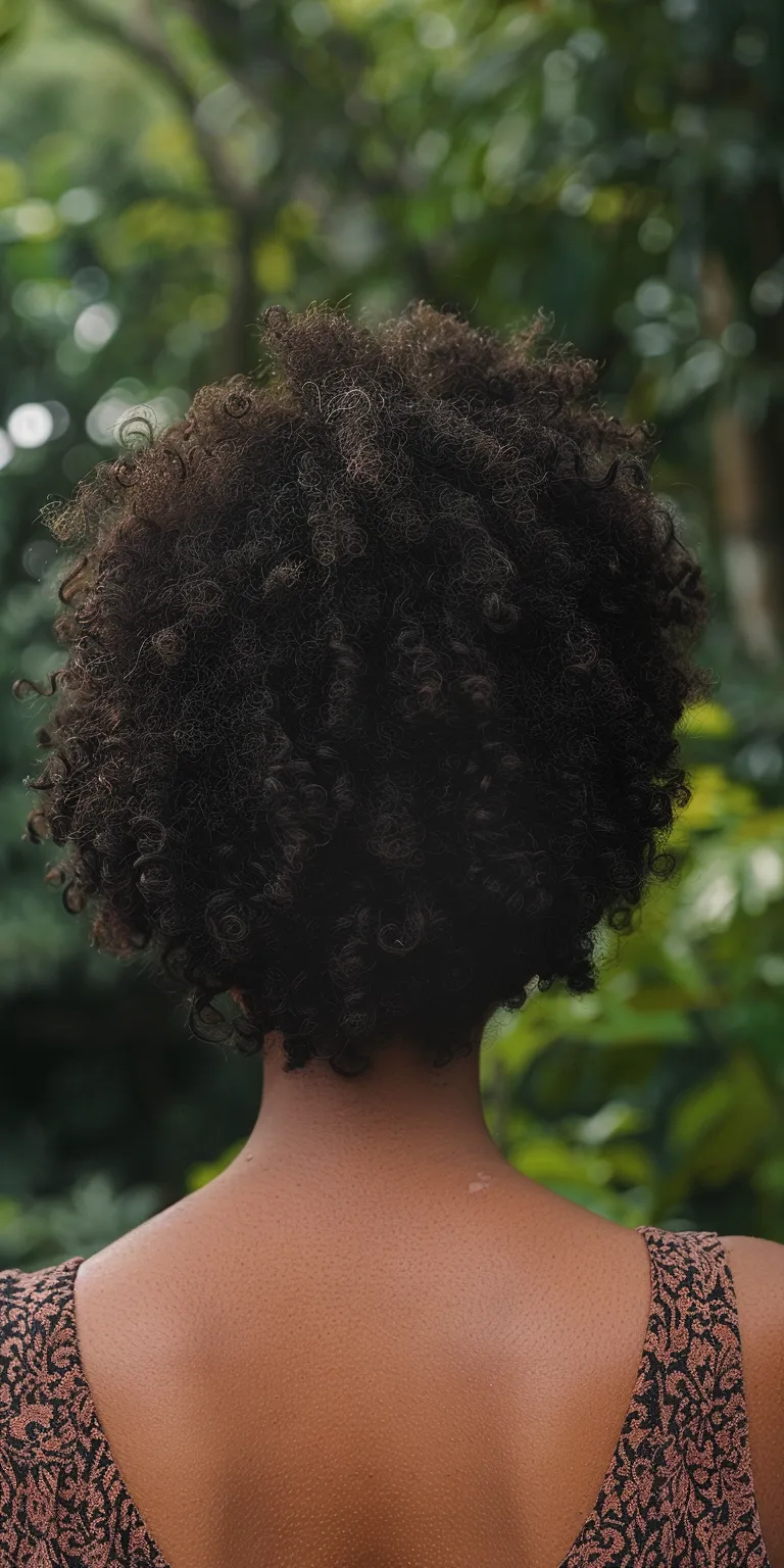 natural hair styles Kinky hair, Digital perm, Afro puffs, Layered Short brush cut