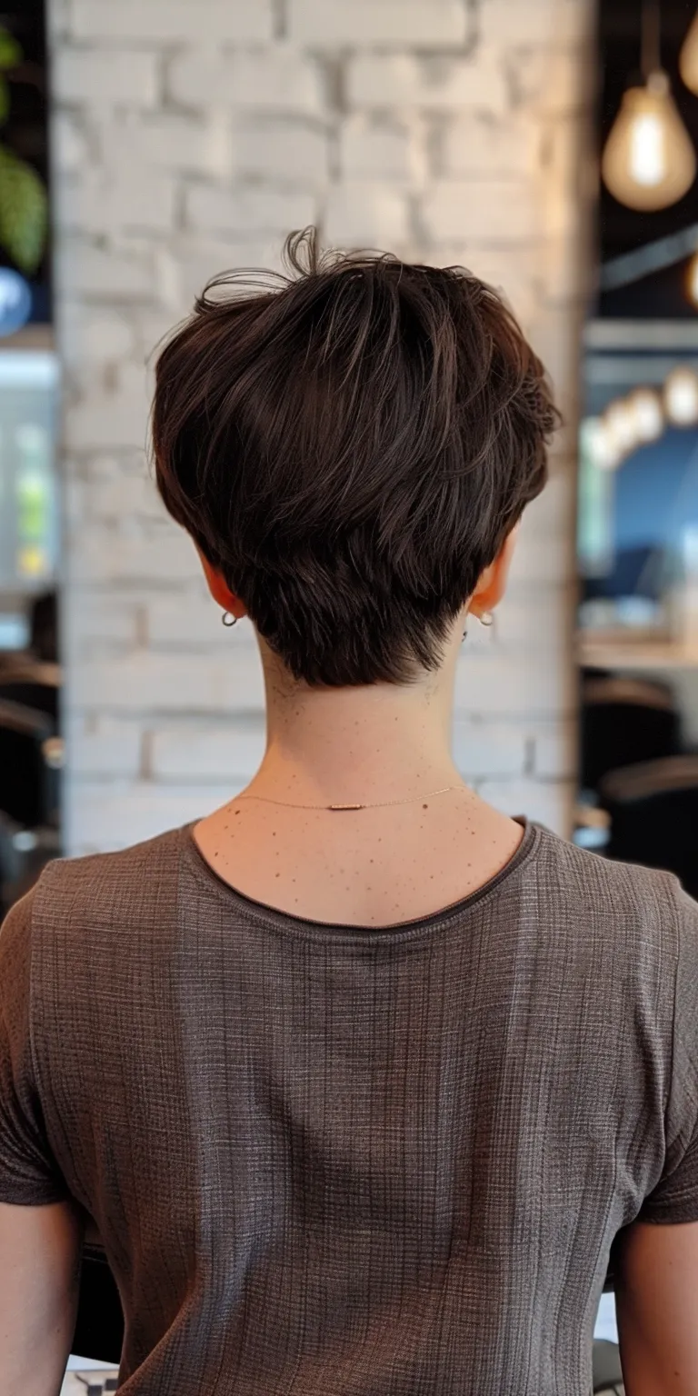 short haircuts for round faces Asymmetric cut, Short brush Butterfly haircut, Pixie Professional cut