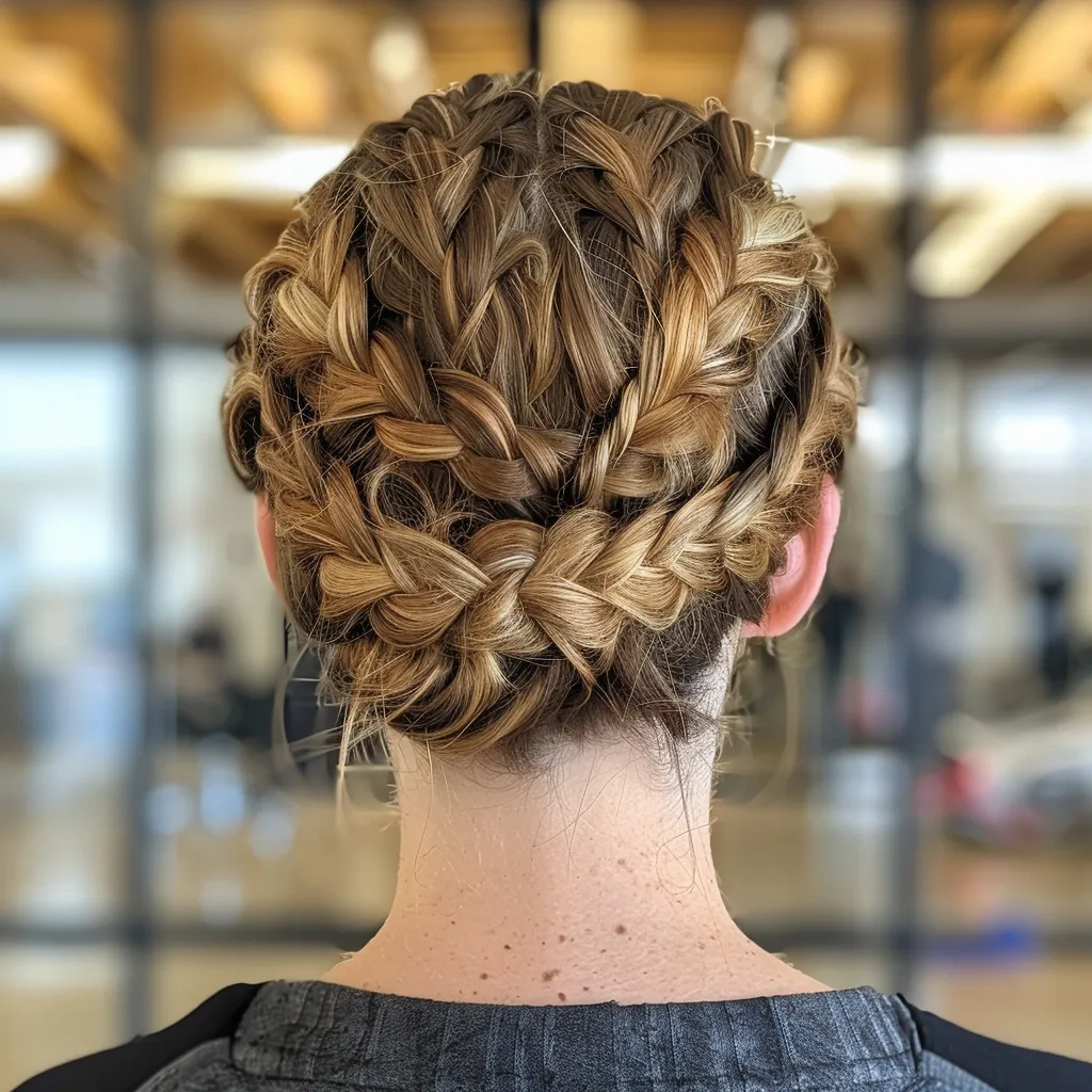 braided hair styles Waterfall braids, Milkmaid braid, French twist, Updo