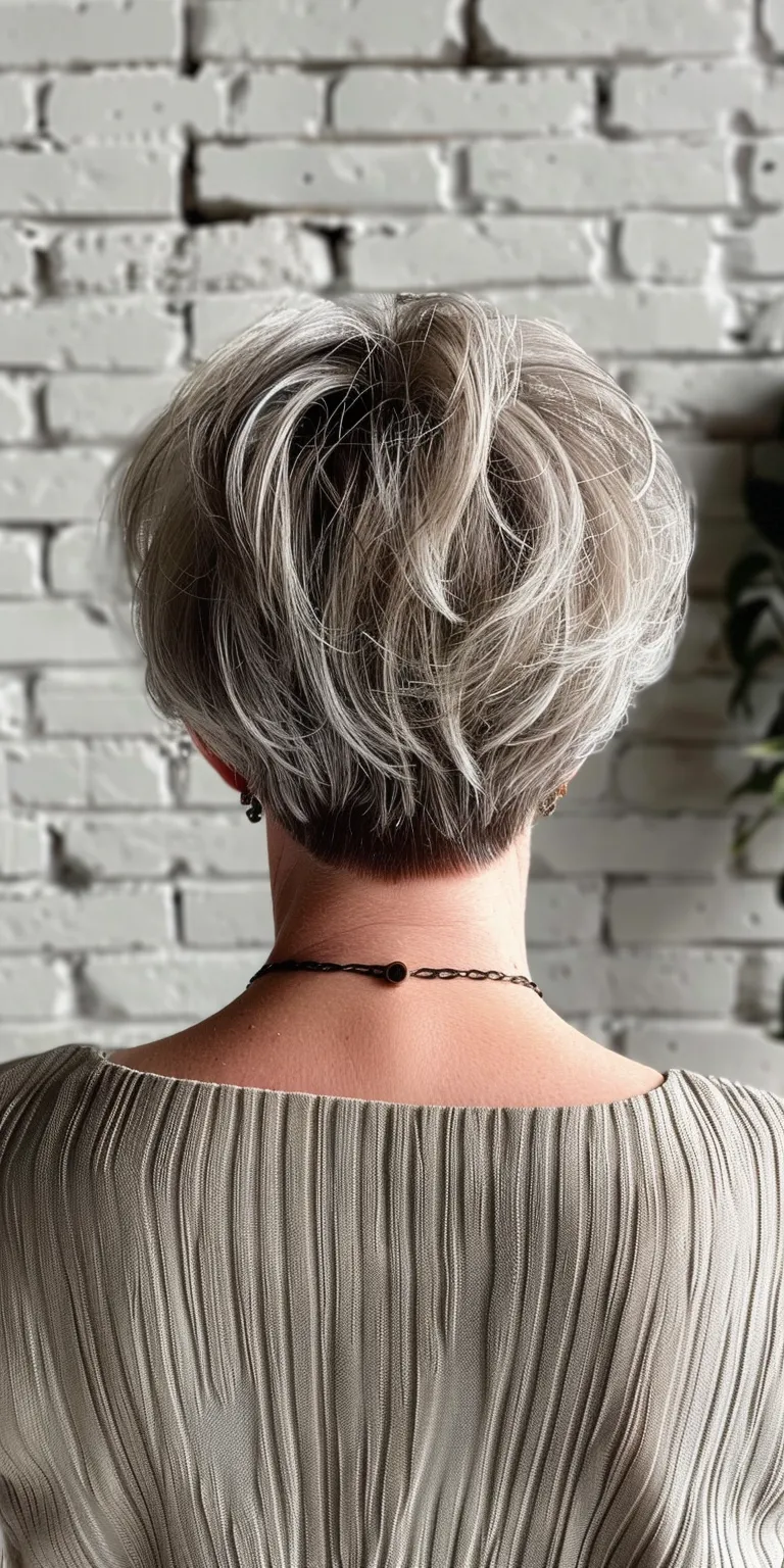 short hairstyles for thick hair Asymmetric cut, Pixie Short brush Layered hair, Butterfly haircut