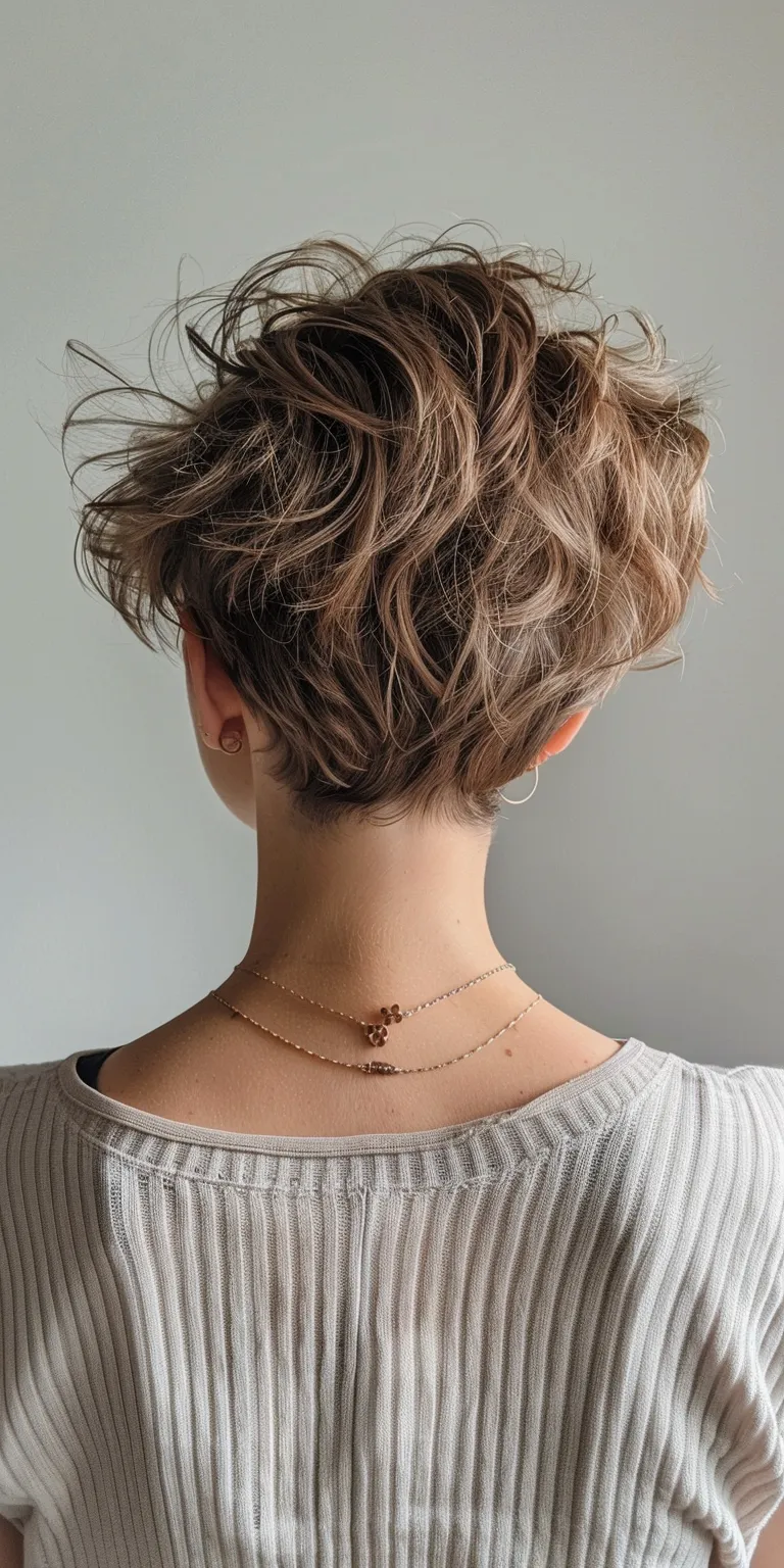 short shag haircuts for women Butterfly haircut, Asymmetric cut, Layered hair, Pixie Updo