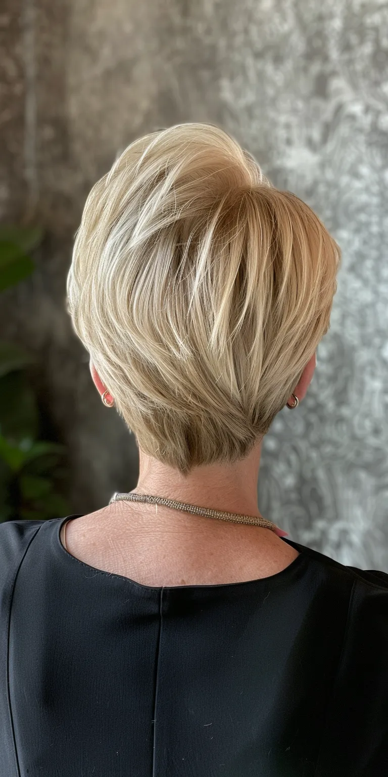 short layered haircuts for women Asymmetric cut, Short brush Professional Pixie French twist