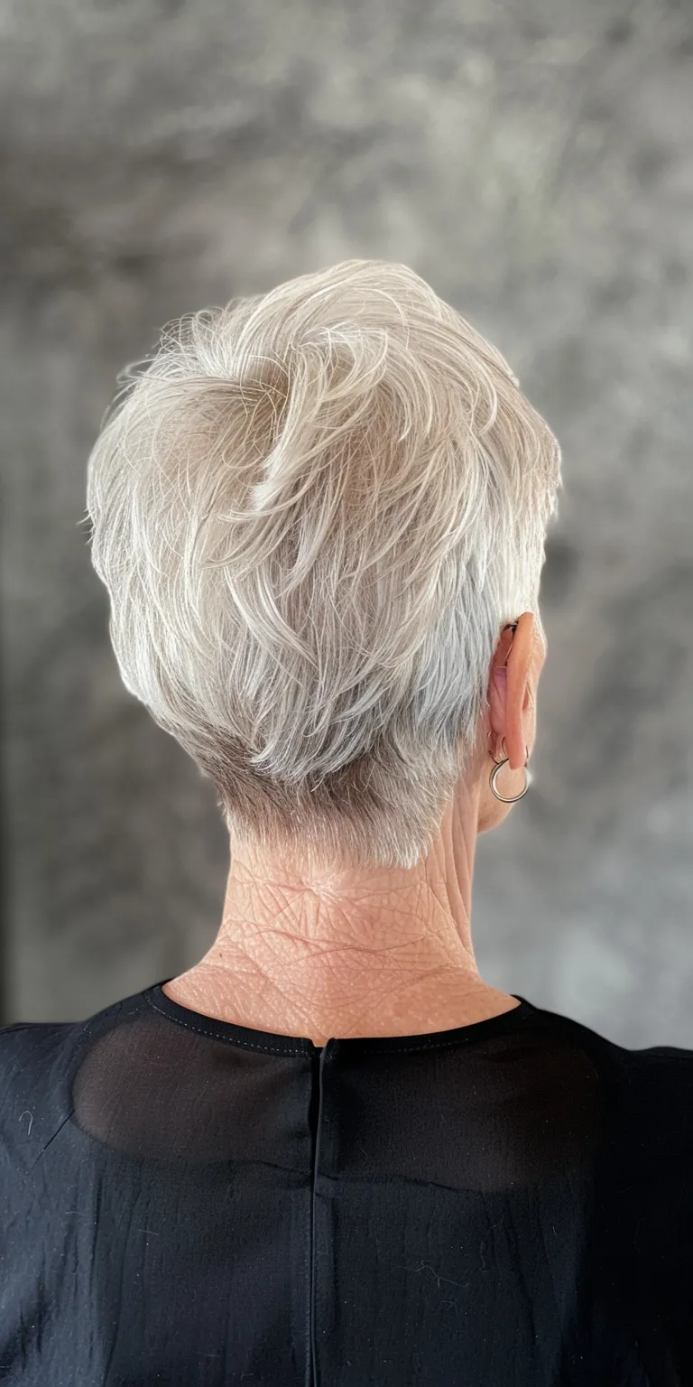 haircuts for older women Short brush cut, Pompadour, Digital perm, Asymmetric Tonsure